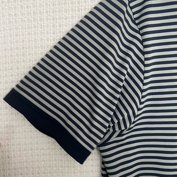 Travis Mathew Blue and Grey Striped Golf Polo - Picture 4 of 4